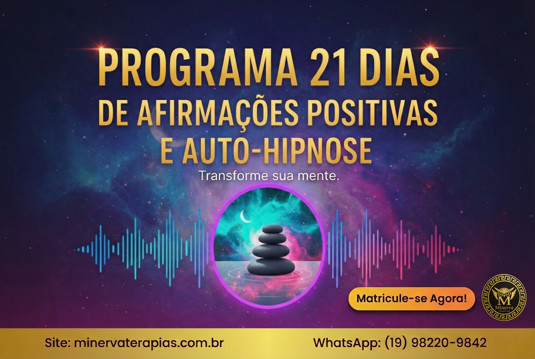 Imagem do curso 21 Dias de Afirmações Positivas e Auto-Hipnose