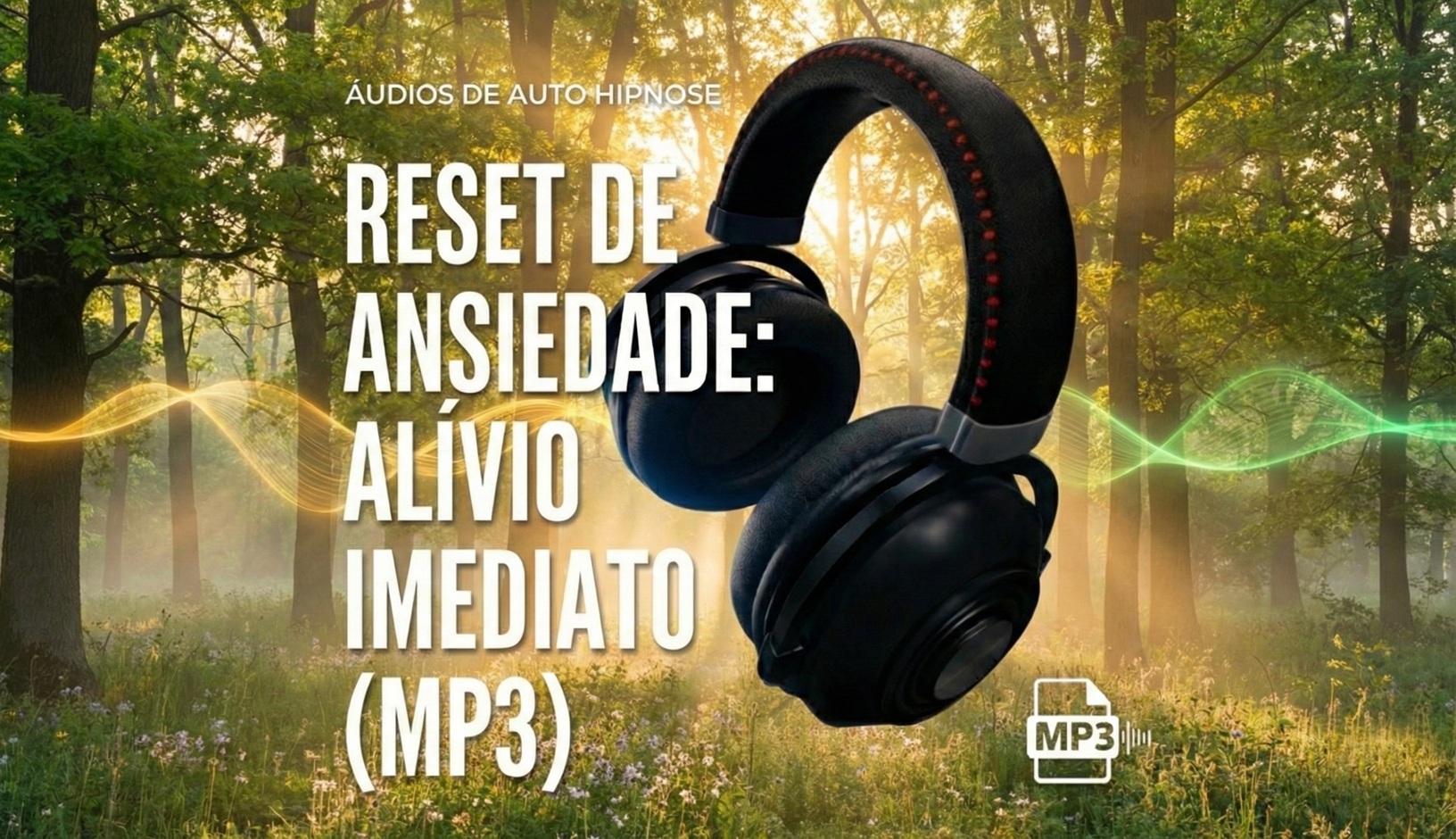 Áudio Terapêutico (MP3) - Reset de Ansiedade Imediato (Auto Hipnose)